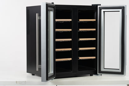 LeCavist 24 Bottle Dual Zone Wine Fridge in Black LCCV24B2Z