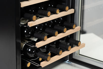 LeCavist 28 Bottle Single Zone Wine Fridge in Black LCCV28B