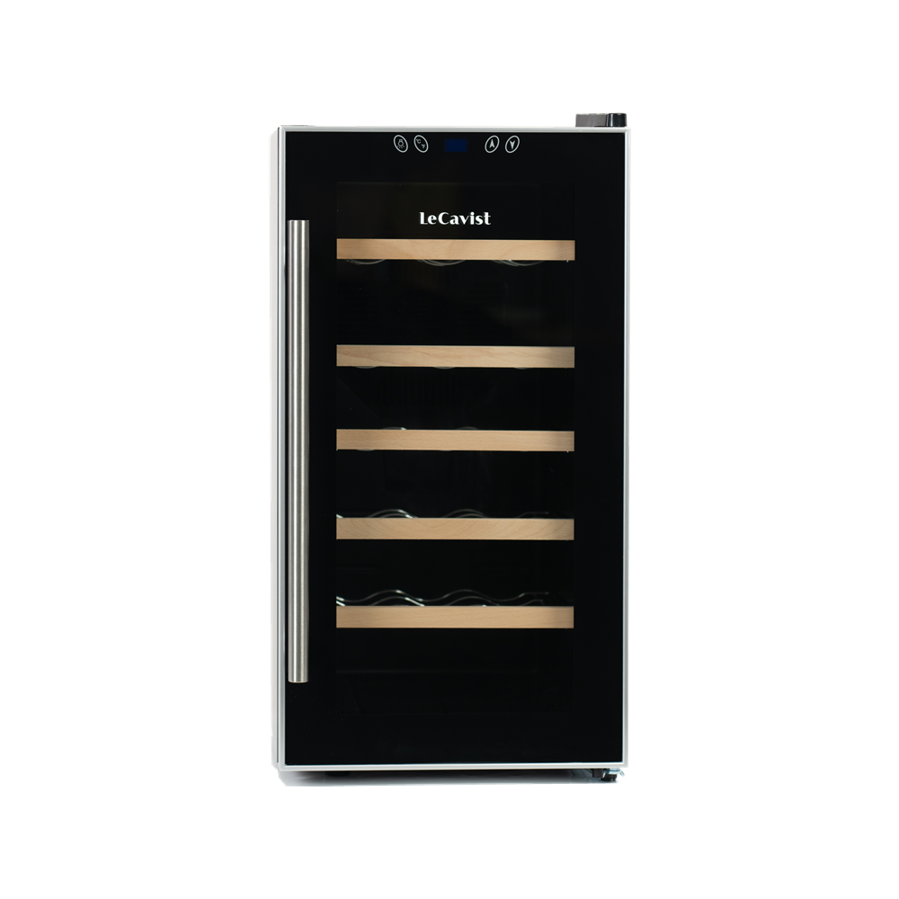 LeCavist 18 Bottle Single Zone Wine Fridge in Black LCCV18B