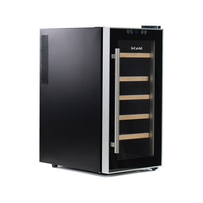 LeCavist 18 Bottle Single Zone Wine Fridge in Black LCCV18B