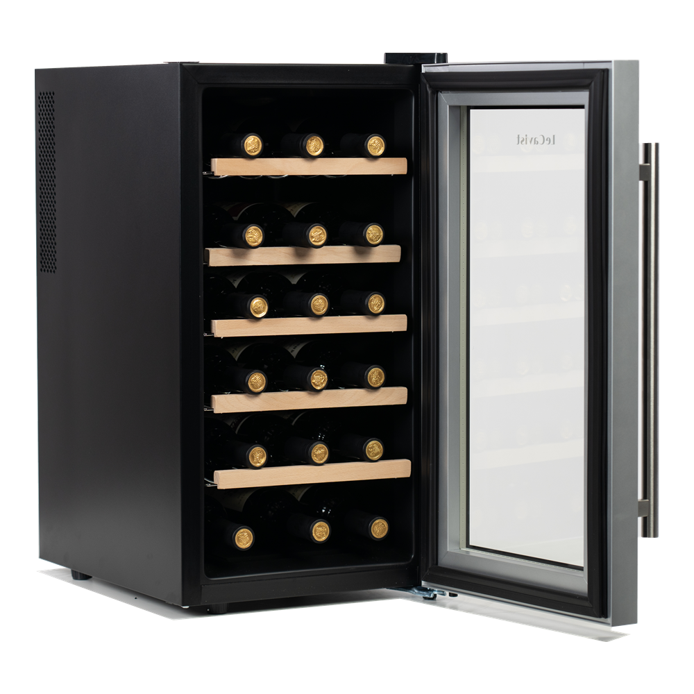 LeCavist 18 Bottle Single Zone Wine Fridge in Black LCCV18B