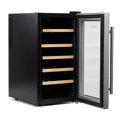 LeCavist 18 Bottle Single Zone Wine Fridge in Black LCCV18B