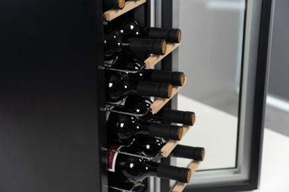 LeCavist 12 Bottle Single Zone Wine Fridge in Black LCCV12B