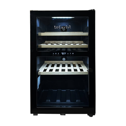 LeCavist 56 Bottle Dual Zone Wine Fridge in Black LKS56VN2Z