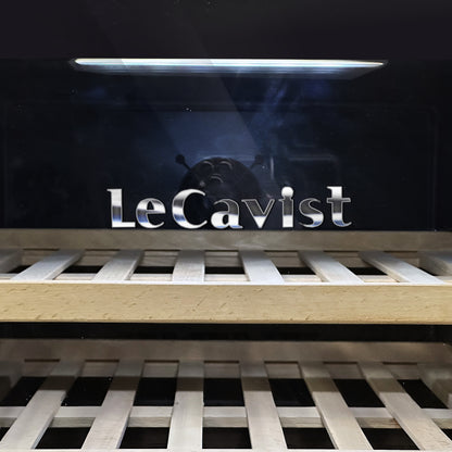 LeCavist 56 Bottle Dual Zone Wine Fridge in Black LKS56VN2Z