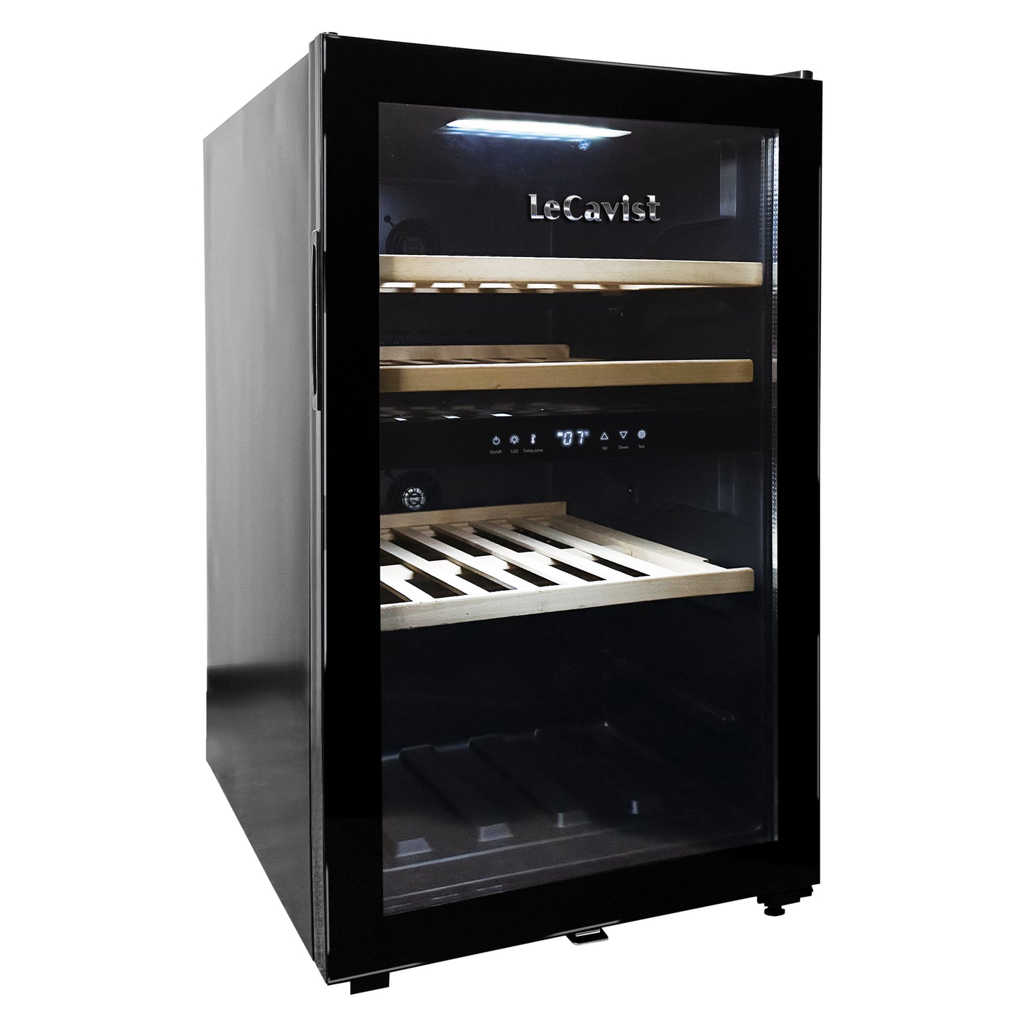 LeCavist 56 Bottle Dual Zone Wine Fridge in Black LKS56VN2Z