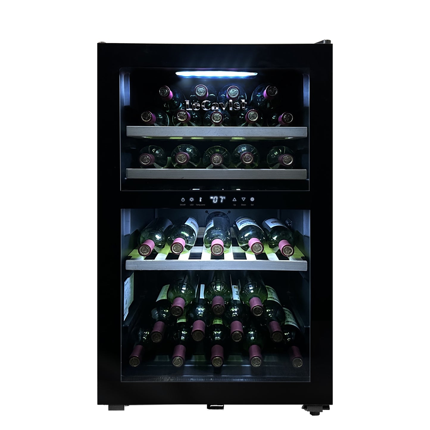 LeCavist 56 Bottle Dual Zone Wine Fridge in Black LKS56VN2Z