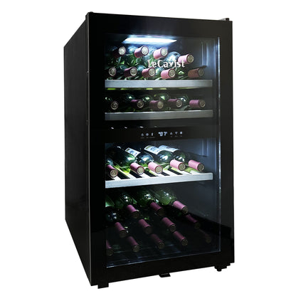 LeCavist 56 Bottle Dual Zone Wine Fridge in Black LKS56VN2Z