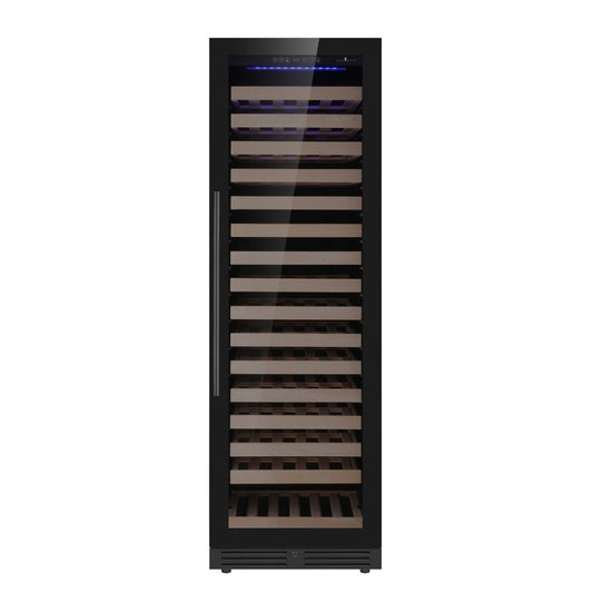 Lustre 159 Bottle Low-E Glass Door Single Zone Wine Fridge - KB425WX - Borderless Black, Right Hand Hinge