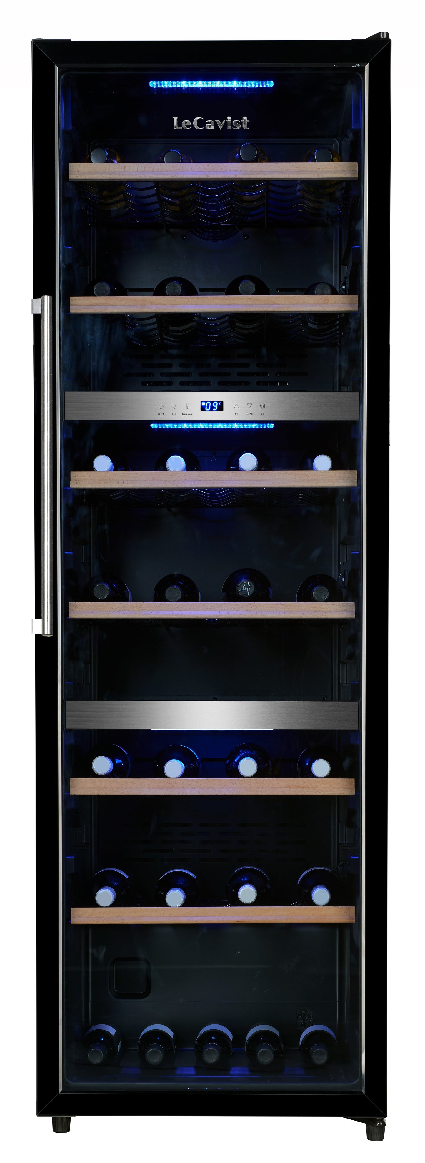 LeCavist 140 Bottle Triple Zone Wine Fridge in Black LKS140VN3Z