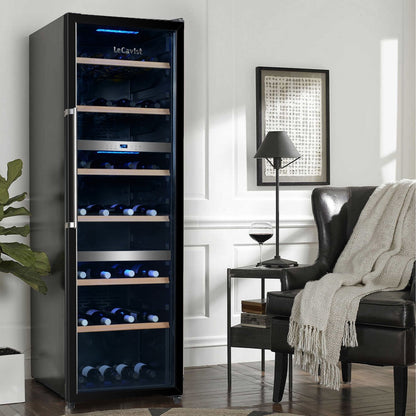 LeCavist 140 Bottle Triple Zone Wine Fridge in Black LKS140VN3Z