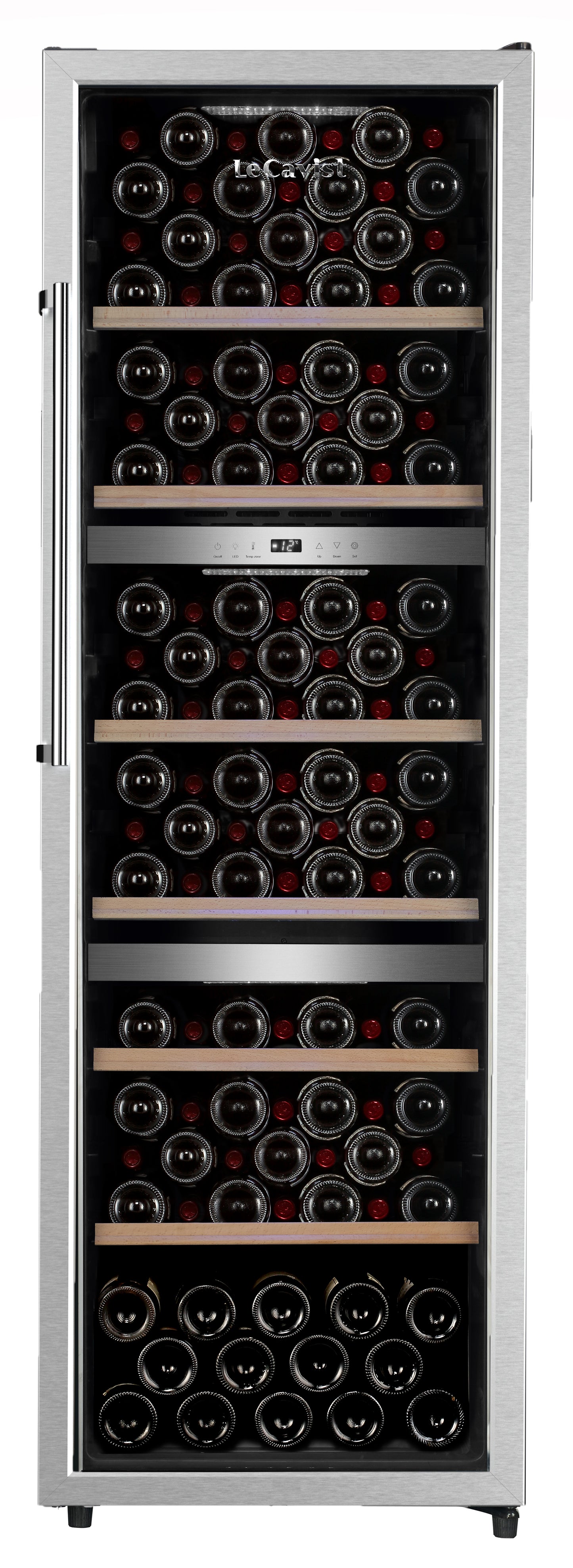 LeCavist 140 Bottle Triple Zone Wine Fridge in Stainless Steel LKS140VX3Z