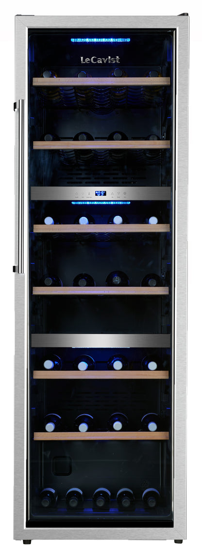 LeCavist 140 Bottle Triple Zone Wine Fridge in Stainless Steel LKS140VX3Z