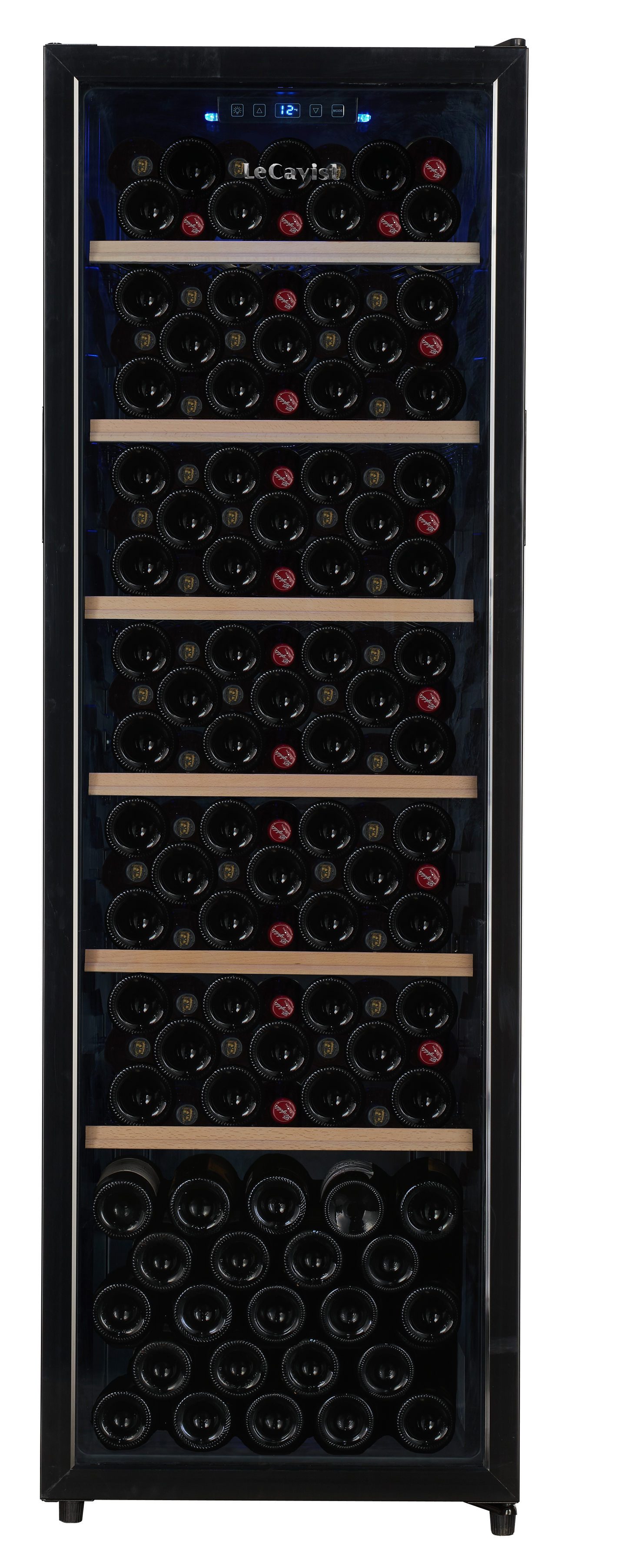 LeCavist 168 Bottle Single Zone Wine Fridge in Black LKS168VN