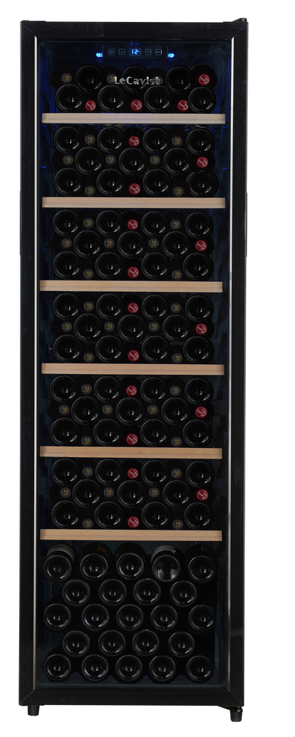 LeCavist 168 Bottle Single Zone Wine Fridge in Black LKS168VN