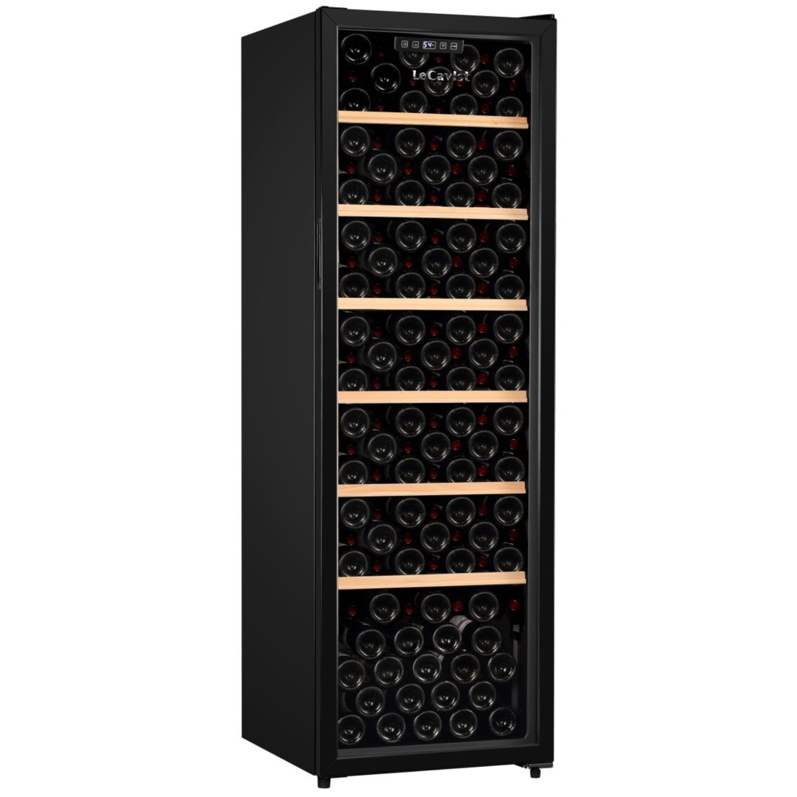 LeCavist 168 Bottle Single Zone Wine Fridge in Black LKS168VN