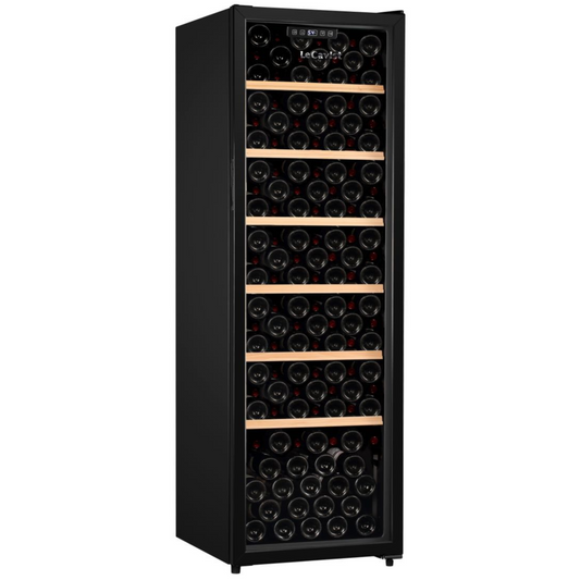 LeCavist 168 Bottle Single Zone Wine Fridge in Black LKS168VN