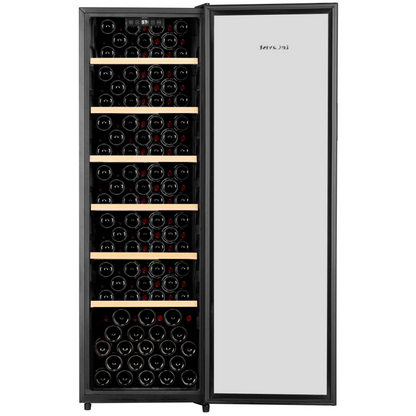 LeCavist 168 Bottle Single Zone Wine Fridge in Black LKS168VN